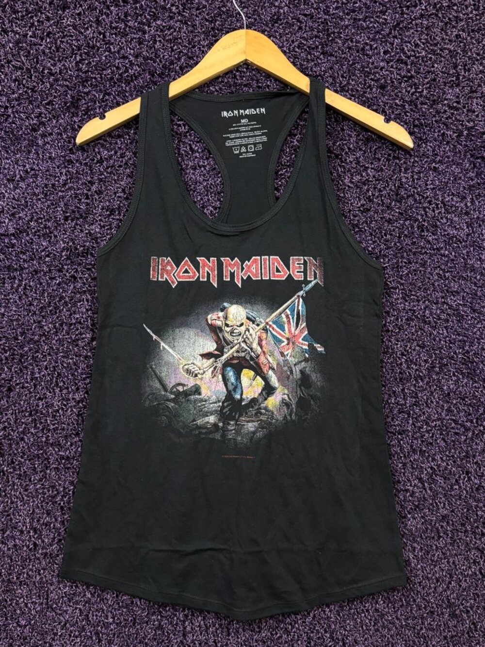 Iron Maiden The Trooper Eddie Poster Heavy Metal Tank Top M
